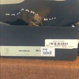 Barbara Bui lace up metallic heels